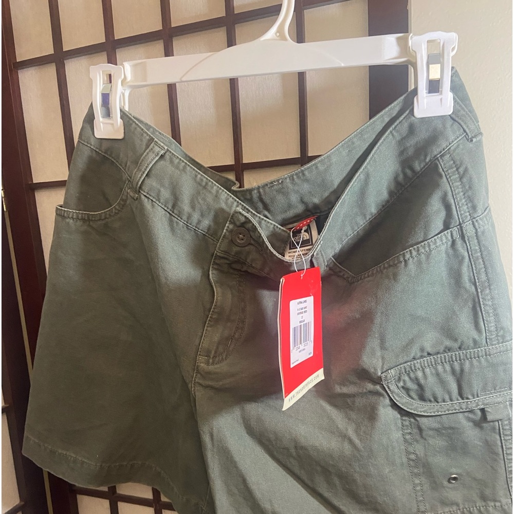 NWT The North Face at ease shorts Anchorage Green. Size 12.